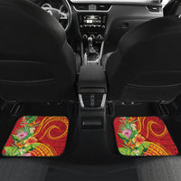 Polynesian Tribal Flower Tattoo Car Mats Special Vermilion Vibe