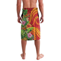 Polynesian Tribal Flower Tattoo Lavalava Special Vermilion Vibe