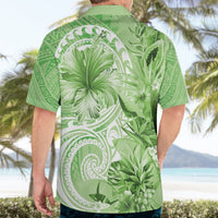 Polynesian Hibiscus Flower Tribal Hawaiian Shirt Lime Green Color LT9 - Polynesian Pride