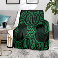 Kakariki Maori Ta Moko Poutama Art Blanket