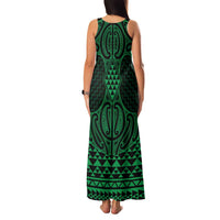 Kakariki Maori Ta Moko Poutama Art Family Matching Tank Maxi Dress and Hawaiian Shirt