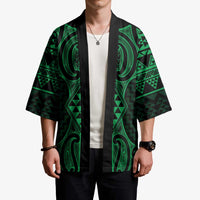 Kakariki Maori Ta Moko Poutama Art Kimono - Polynesian Pride