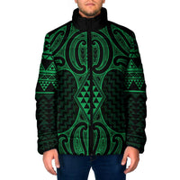 Kakariki Maori Ta Moko Poutama Art Padded Jacket - Polynesian Pride