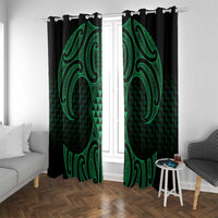 Kakariki Maori Ta Moko Poutama Art Window Curtain