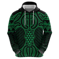 Kakariki Maori Ta Moko Poutama Art Zip Hoodie LT9 - Polynesian Pride
