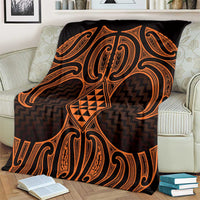 Karaka Maori Ta Moko Poutama Art Blanket