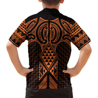 Karaka Maori Ta Moko Poutama Art Family Matching Summer Maxi Dress and Hawaiian Shirt LT9 - Polynesian Pride