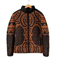 Karaka Maori Ta Moko Poutama Art Padded Jacket - Polynesian Pride
