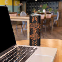 Karaka Maori Ta Moko Poutama Art Skinny Tumbler LT9 - Polynesian Pride