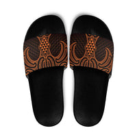 Karaka Maori Ta Moko Poutama Art Slide Sandals - Polynesian Pride