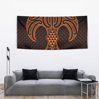 Karaka Maori Ta Moko Poutama Art Tapestry