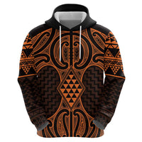 Karaka Maori Ta Moko Poutama Art Zip Hoodie LT9 - Polynesian Pride