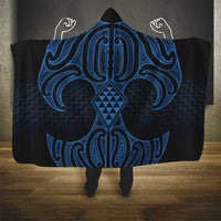 Kikorangi Maori Ta Moko Poutama Art Hooded Blanket