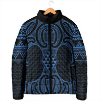 Kikorangi Maori Ta Moko Poutama Art Padded Jacket - Polynesian Pride
