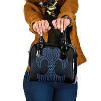 Kikorangi Maori Ta Moko Poutama Art Shoulder Handbag