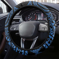 Kikorangi Maori Ta Moko Poutama Art Steering Wheel Cover