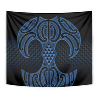 Kikorangi Maori Ta Moko Poutama Art Tapestry