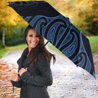 Kikorangi Maori Ta Moko Poutama Art Umbrella - Polynesian Pride