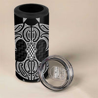 Ma Maori Ta Moko Poutama Art 4 in 1 Can Cooler Tumbler