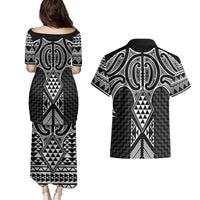 Ma Maori Ta Moko Poutama Art Couples Matching Puletasi and Hawaiian Shirt