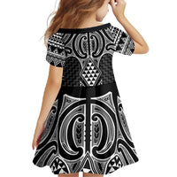 Ma Maori Ta Moko Poutama Art Family Matching Long Sleeve Bodycon Dress and Hawaiian Shirt