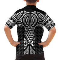 Ma Maori Ta Moko Poutama Art Family Matching Tank Maxi Dress and Hawaiian Shirt