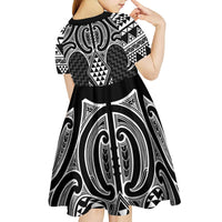 Ma Maori Ta Moko Poutama Art Kid Short Sleeve Dress