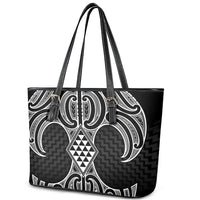 Ma Maori Ta Moko Poutama Art Leather Tote Bag