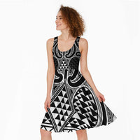 Ma Maori Ta Moko Poutama Art Midi Dress - Polynesian Pride