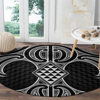 Ma Maori Ta Moko Poutama Art Round Carpet LT9 - Polynesian Pride