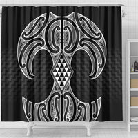 Ma Maori Ta Moko Poutama Art Shower Curtain