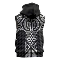 Ma Maori Ta Moko Poutama Art Sleeveless Zip Hoodie LT9 - Polynesian Pride