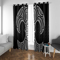 Ma Maori Ta Moko Poutama Art Window Curtain