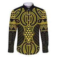 Mahi-dawg Maori Ta Moko Poutama Art Family Matching Mermaid Dress and Hawaiian Shirt