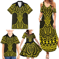 Mahi-dawg Maori Ta Moko Poutama Art Family Matching Summer Maxi Dress and Hawaiian Shirt