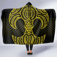 Mahi-dawg Maori Ta Moko Poutama Art Hooded Blanket