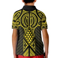 Mahi-dawg Maori Ta Moko Poutama Art Kid Polo Shirt