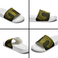 Mahi-dawg Maori Ta Moko Poutama Art Slide Sandals - Polynesian Pride