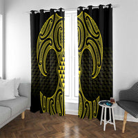 Mahi-dawg Maori Ta Moko Poutama Art Window Curtain