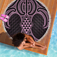 Mawhero Maori Ta Moko Poutama Art Beach Blanket