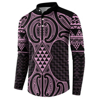 Mawhero Maori Ta Moko Poutama Art Button Sweatshirt