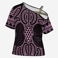 Mawhero Maori Ta Moko Poutama Art Cross Shoulder Shirt - Polynesian Pride
