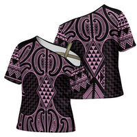 Mawhero Maori Ta Moko Poutama Art Cross Shoulder Shirt - Polynesian Pride