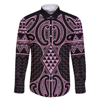 Mawhero Maori Ta Moko Poutama Art Family Matching Long Sleeve Bodycon Dress and Hawaiian Shirt