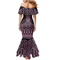 Mawhero Maori Ta Moko Poutama Art Family Matching Mermaid Dress and Hawaiian Shirt