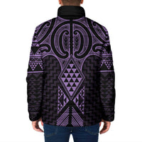 Waiporoporo Maori Ta Moko Poutama Art Padded Jacket - Polynesian Pride