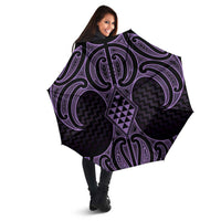 Waiporoporo Maori Ta Moko Poutama Art Umbrella - Polynesian Pride