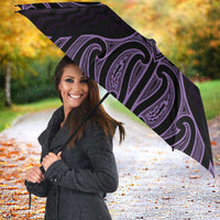 Waiporoporo Maori Ta Moko Poutama Art Umbrella - Polynesian Pride