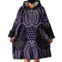 Waiporoporo Maori Ta Moko Poutama Art Wearable Blanket Hoodie