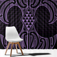 Waiporoporo Maori Ta Moko Poutama Art Window Curtain